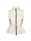 Samona Drawstring Padded Vest White - DUVETICA - BALAAN 1