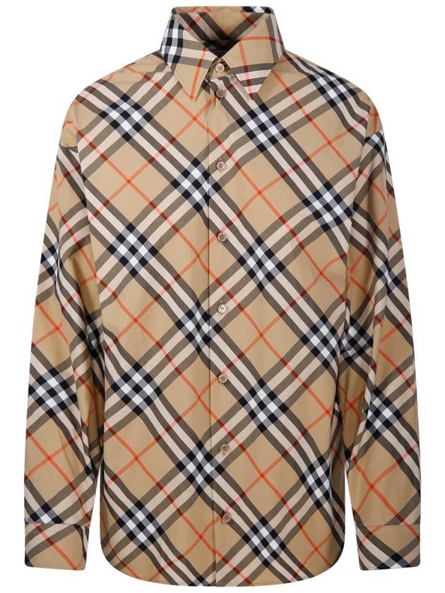 Check Pattern Shirt Beige - BURBERRY - BALAAN 2