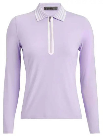 Silky Tech Nylon Quarter Polo Long Sleeve T-Shirt Aura - G/FORE - BALAAN 2