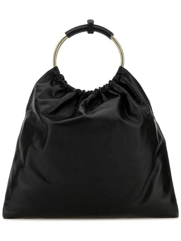 Logo Nappa Leather Tote Bag Black - PRADA - BALAAN 3