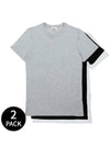 Men's Logo Print 3 Pack Short Sleeve T-Shirt White Grey Black - VIVIENNE WESTWOOD - BALAAN 3