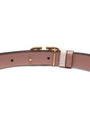 V Logo Reversible Leather Belt Ivory Pink - VALENTINO - BALAAN 6