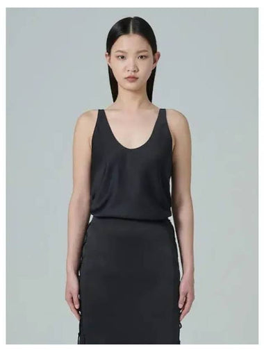 Drawstring satin sleeveless blouse black domestic product GM0023112442203 - JUUN.J - BALAAN 1