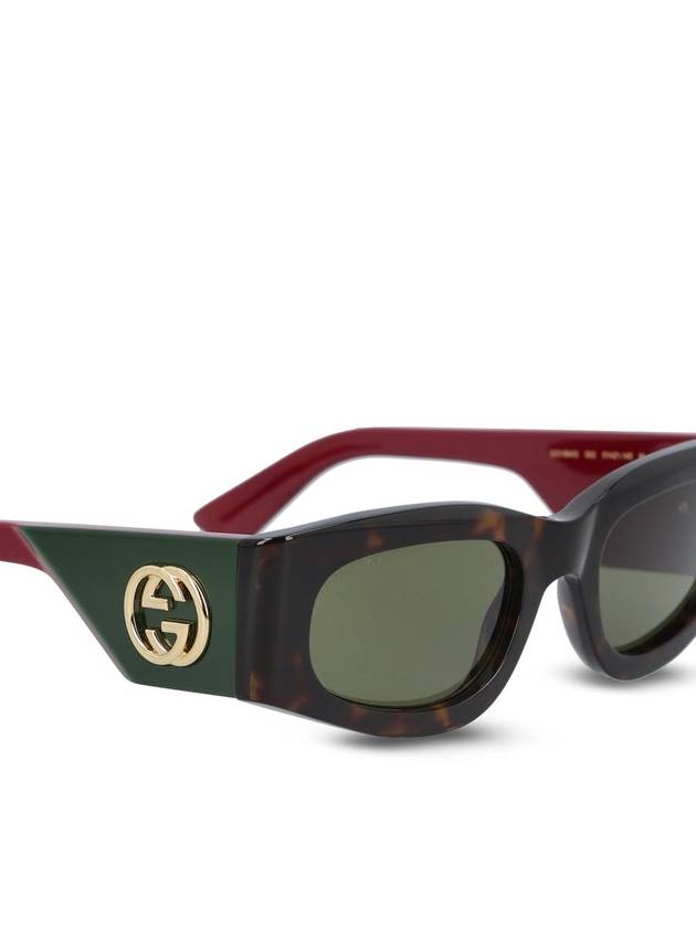 Eyewear Rectangular Frame Sunglasses Dark Green - GUCCI - BALAAN 4