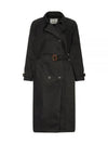 Edenna Trench Coat Black - ISABEL MARANT - BALAAN 2