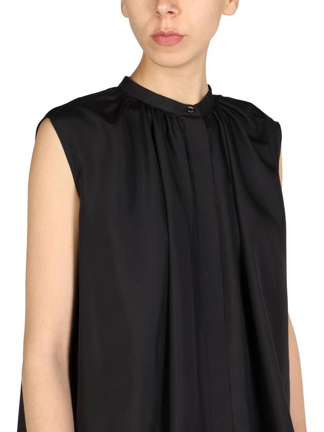 pleated blouse black - ALEXANDER MCQUEEN - BALAAN 5