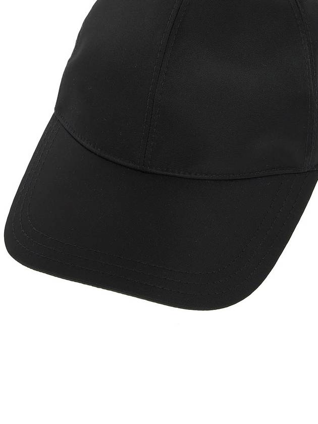 Triangle Logo Re Nylon Ball Cap Black - PRADA - BALAAN 8