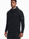 Men's Armor Fleece Storm Full Zip Hooded Jacket Black - UNDER ARMOUR - BALAAN 3