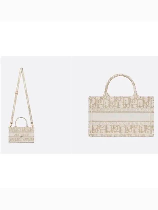 Oblique Book Tote Bag White Gold - DIOR - BALAAN 5