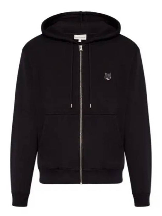 Bold Fox Head Patch Cotton Hooded Zip-Up Black - MAISON KITSUNE - BALAAN 2