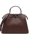 Peekaboo I See You Small Tote Bag Brown - FENDI - BALAAN 3