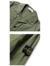 Brushed Cotton Canvas Old Effect Jacket Green - STONE ISLAND - BALAAN 6