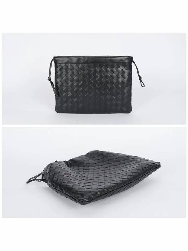 Intrecciato Medium Calfskin Bucket Bag Black - BOTTEGA VENETA - BALAAN 4