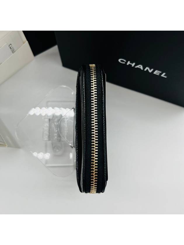 Classic card wallet caviar black gold coin AP2061 - CHANEL - BALAAN 7