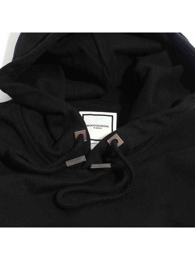 Back Logo Cotton Hoodie Black - WOOYOUNGMI - BALAAN 6