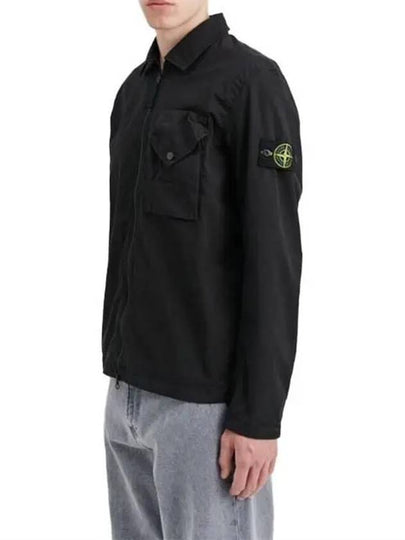 Supima Cotton Twill Stretch-TC Jacket Black - STONE ISLAND - BALAAN 2