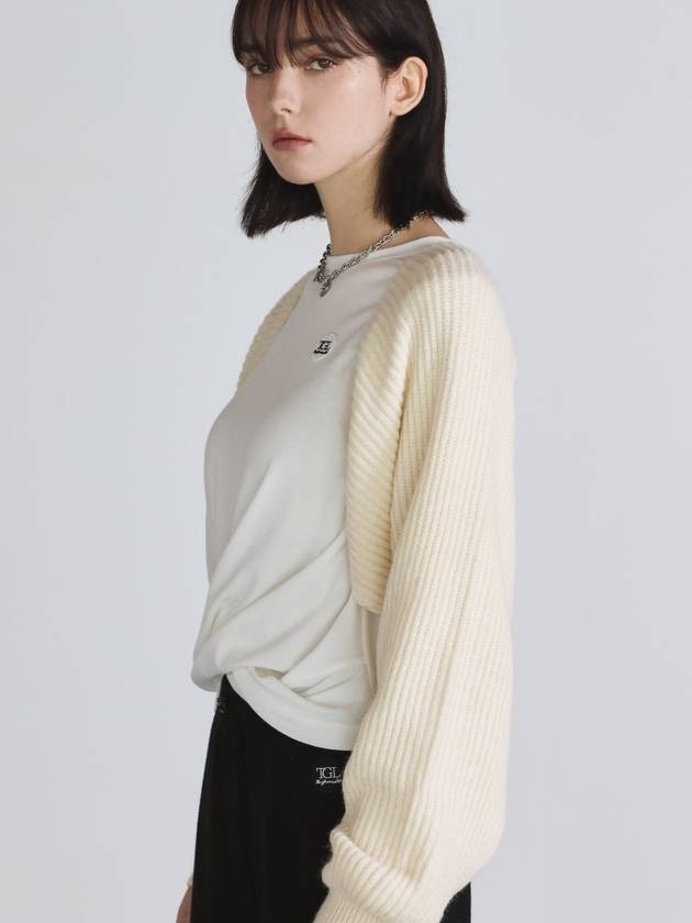 Bolero Knit Cardigan Ivory - THE GREEN LAB - BALAAN 5