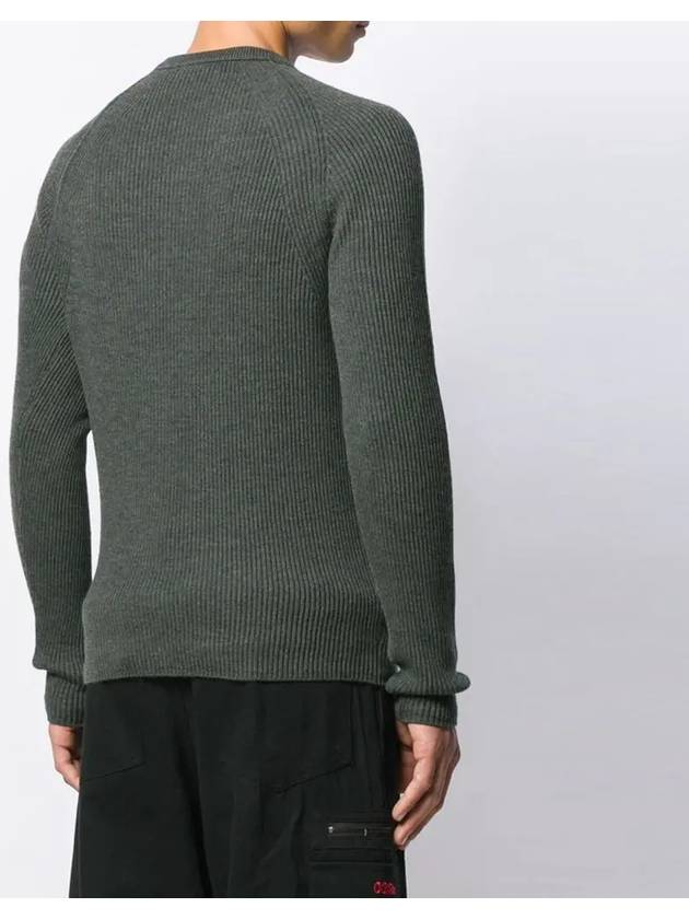 Wappen Patch Pullover Wool Knit Top Grey - STONE ISLAND - BALAAN 5