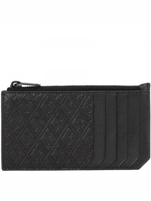 Monogram Zipper Card Wallet Black - SAINT LAURENT - BALAAN 2