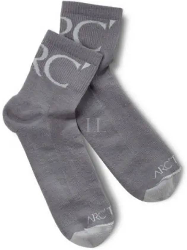 Merino Wool Lightweight 34 Crew Socks Grey - ARC'TERYX - BALAAN 2