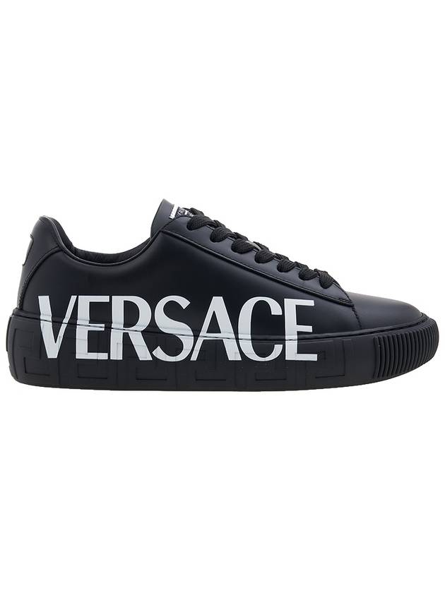 Greca Logo Low Top Sneakers Black - VERSACE - BALAAN 3