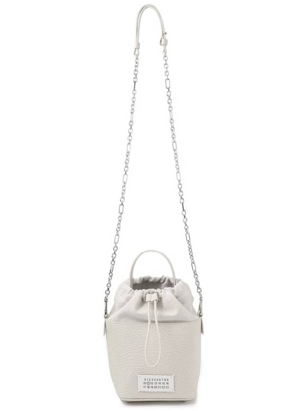 5AC Number Logo Texture Leather Bucket Bag Grey - MAISON MARGIELA - BALAAN 10