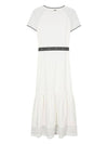 Women s Semi See through Panel Belt Dress TA4264JS088 10604LIGHT IVORY BPG - LIU JO - BALAAN 2