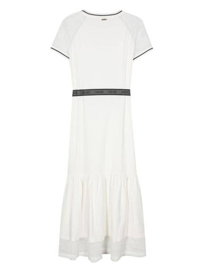 Women s Semi See through Panel Belt Dress TA4264JS088 10604LIGHT IVORY BPG - LIU JO - BALAAN 2