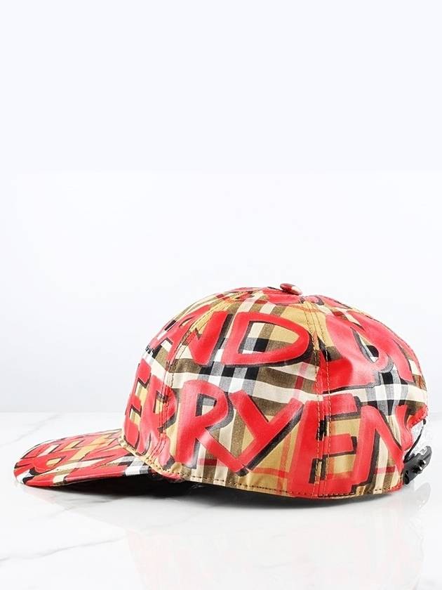 red graffiti ball cap - BURBERRY - BALAAN 6