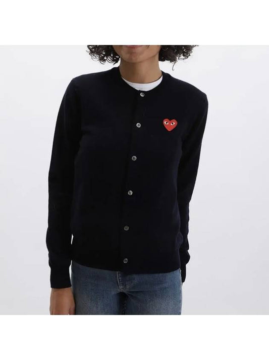 Women s Red Heart Wappen Wool Cardigan P1N007 AX N007 051 1 - COMME DES GARCONS - BALAAN 2