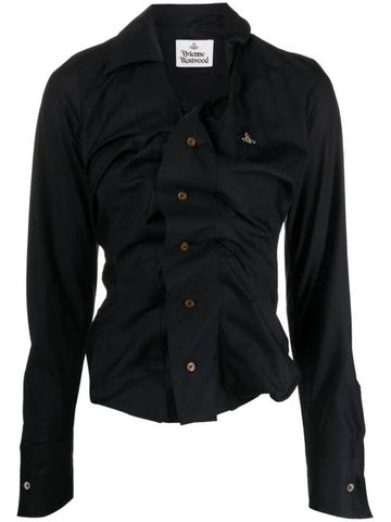 Drunken Logo Shirt Black - VIVIENNE WESTWOOD - BALAAN 1