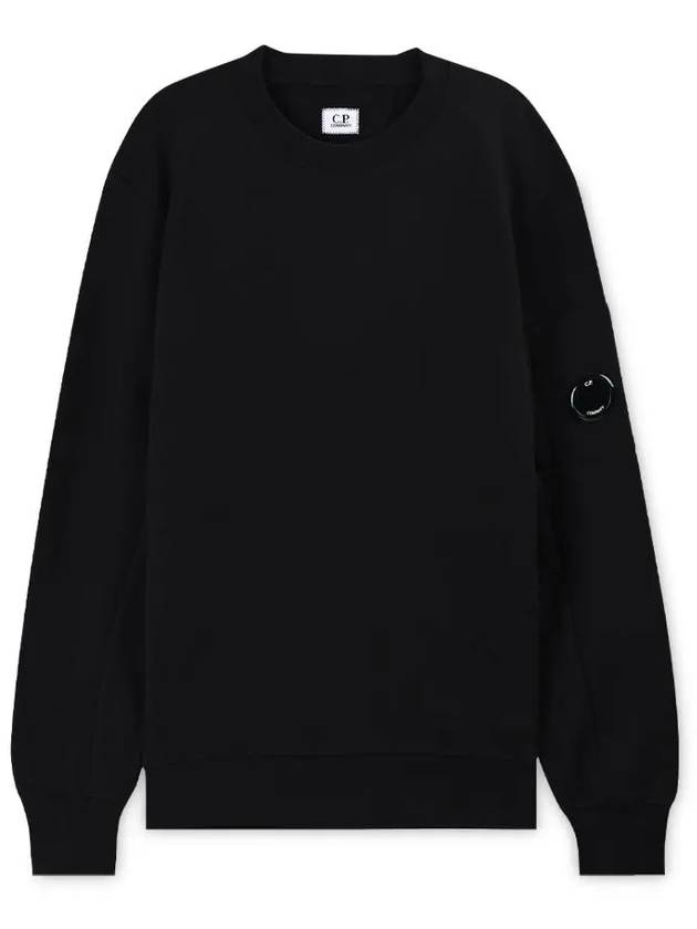 Diagonal Raised Fleece Sweatshirt Black - CP COMPANY - BALAAN 2