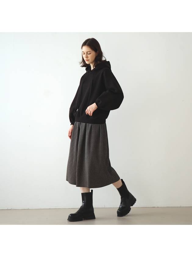 Check Pleated Banding Skirt BLACK - AVANT-G - BALAAN 5