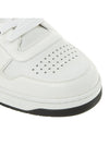 Downtown Triagle Logo Leather Low Top Sneakers White - PRADA - BALAAN 10