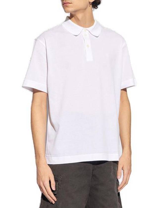 Embroidered Logo Cotton Polo Shirt White - GIVENCHY - BALAAN 3