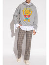 Cat Print Cotton Hoodie Grey - GUCCI - BALAAN 3