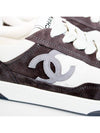 CC Logo Suede Kidskin Low Top Sneakers Black - CHANEL - BALAAN 7