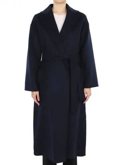 Women s NINA Belted Wool Coat Navy 2419011061600 093 - MAX MARA - BALAAN 2