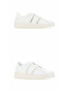 Rockstud Untitled Open Low Top Sneakers White - VALENTINO - BALAAN 5