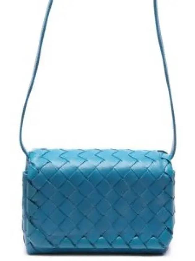 Mini Intrecciato Cross Bag Blue - BOTTEGA VENETA - BALAAN 2