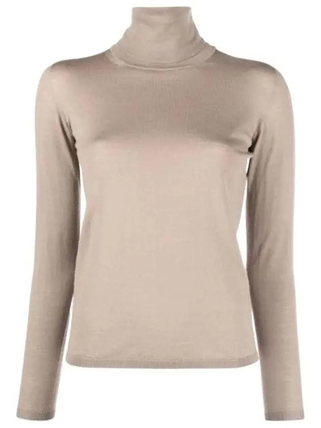 Saluto Wool Turtleneck Hazelnut Brown - MAX MARA - BALAAN.