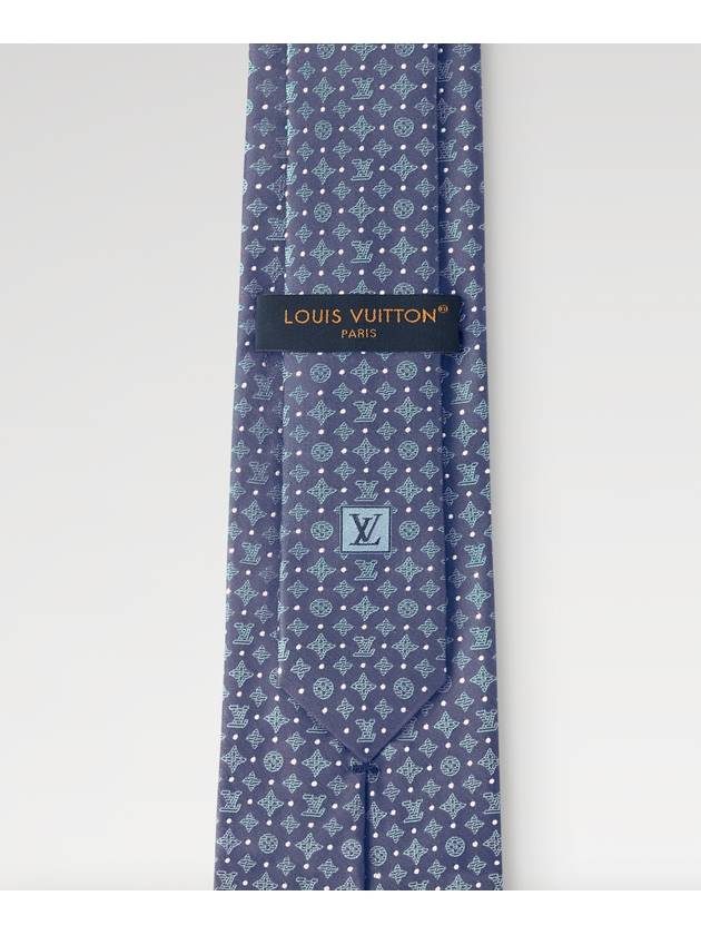 Tie Monogram Shadow Dot Silk Navy Blue M90831 - LOUIS VUITTON - BALAAN 3