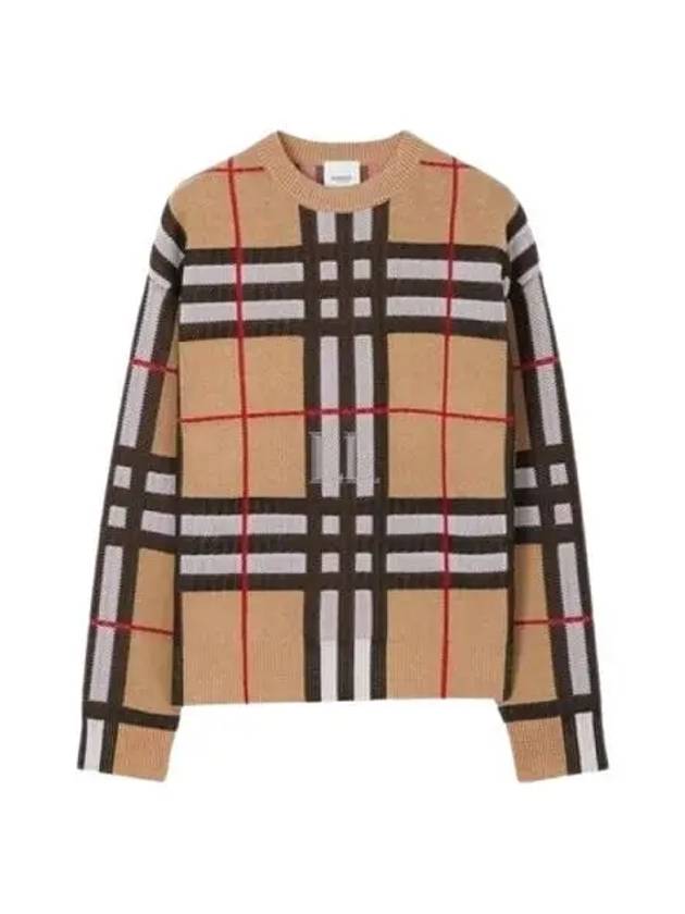 Vintage Check Crew Neck Knit Top Archive Beige - BURBERRY - BALAAN 2