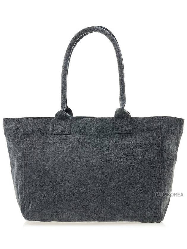 Yenky Zipper Logo Washed Cotton Tote Bag Grey - ISABEL MARANT - BALAAN 4