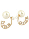 tribal logo pearl earrings - DIOR - BALAAN 3