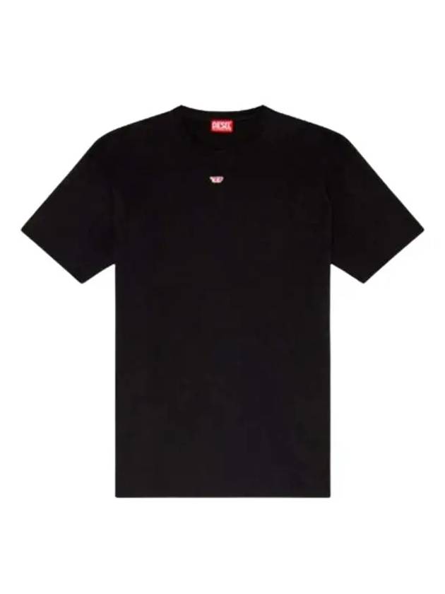 Oval D Logo Cotton Short Sleeve T-Shirt Black - DIESEL - BALAAN 3