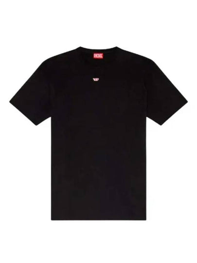 Oval D Logo Cotton Short Sleeve T-Shirt Black - DIESEL - BALAAN 2