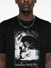 Skull Print Short Sleeve T-Shirt Black - ALEXANDER MCQUEEN - BALAAN 3