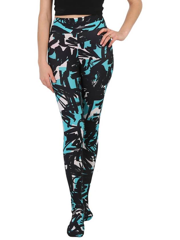 graffiti print foot leggings - BURBERRY - BALAAN 2