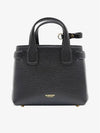 House Check Banner Baby Leather Tote Bag Black - BURBERRY - BALAAN 4